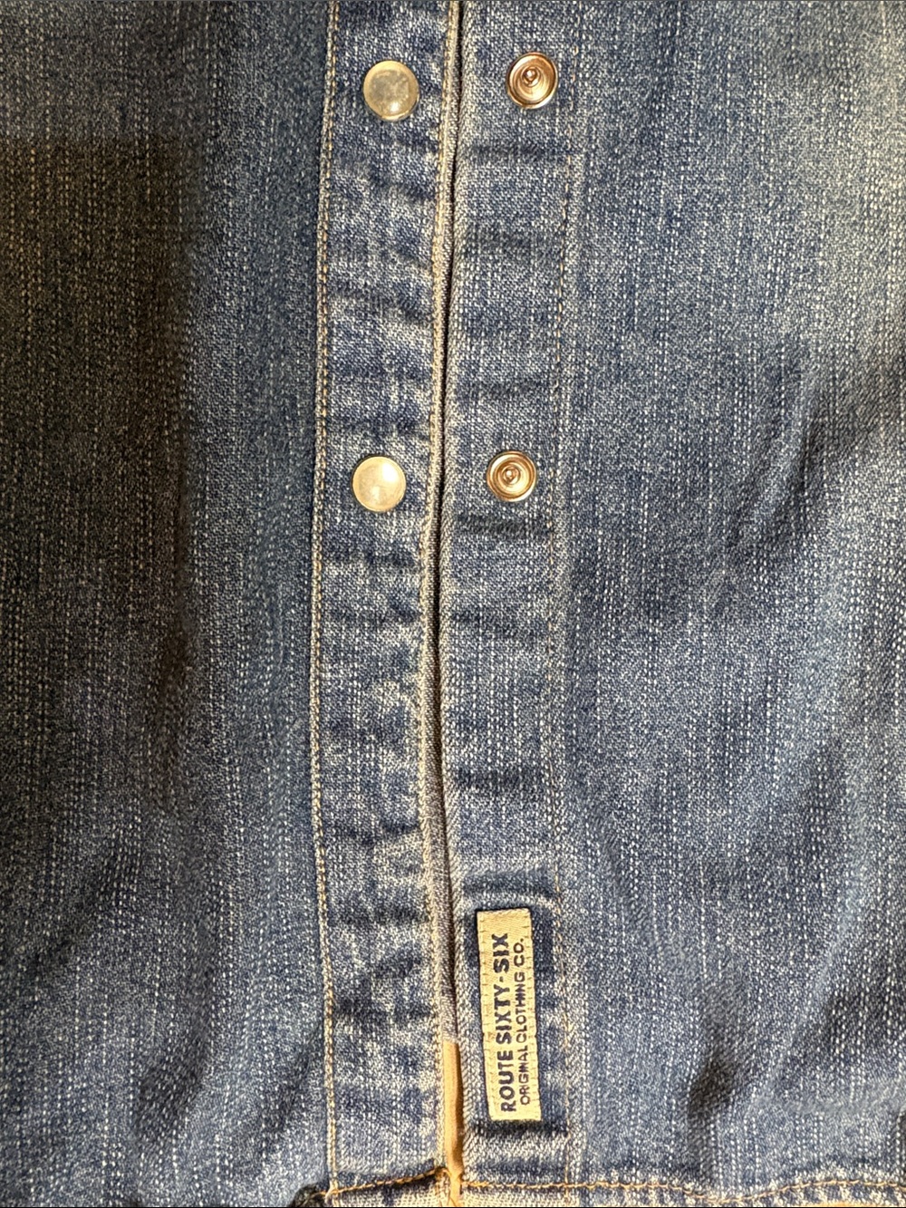 Vintage Denim Route 66 Western Shirt Jacket - Blue - Picture 6 of 7